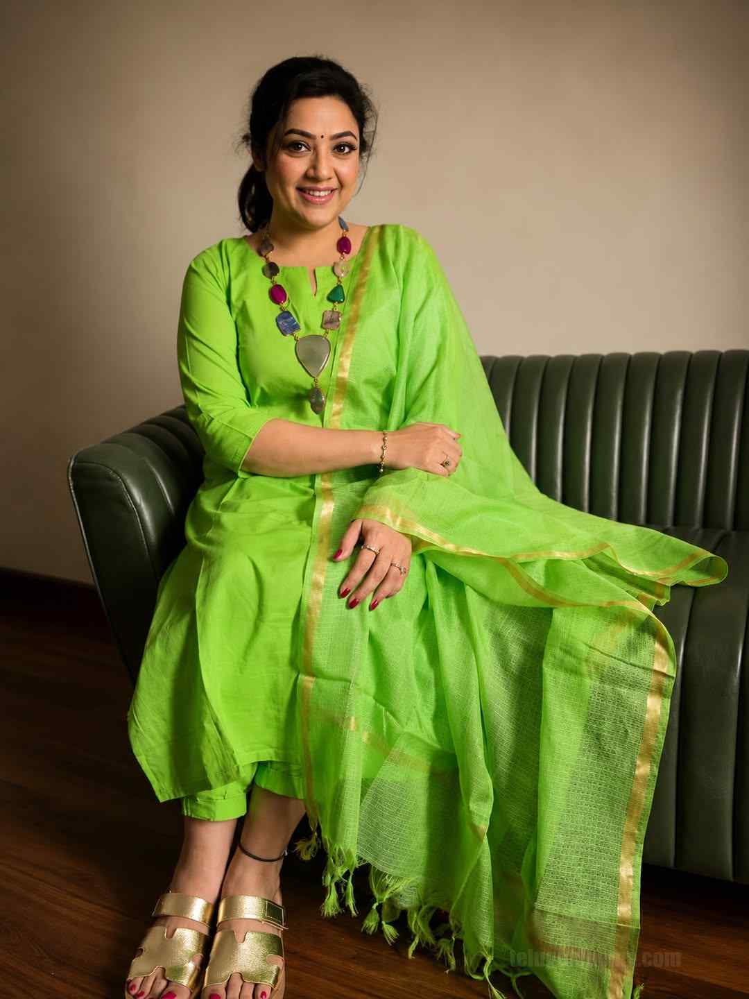 Actress Meena promoting Drishyam 3