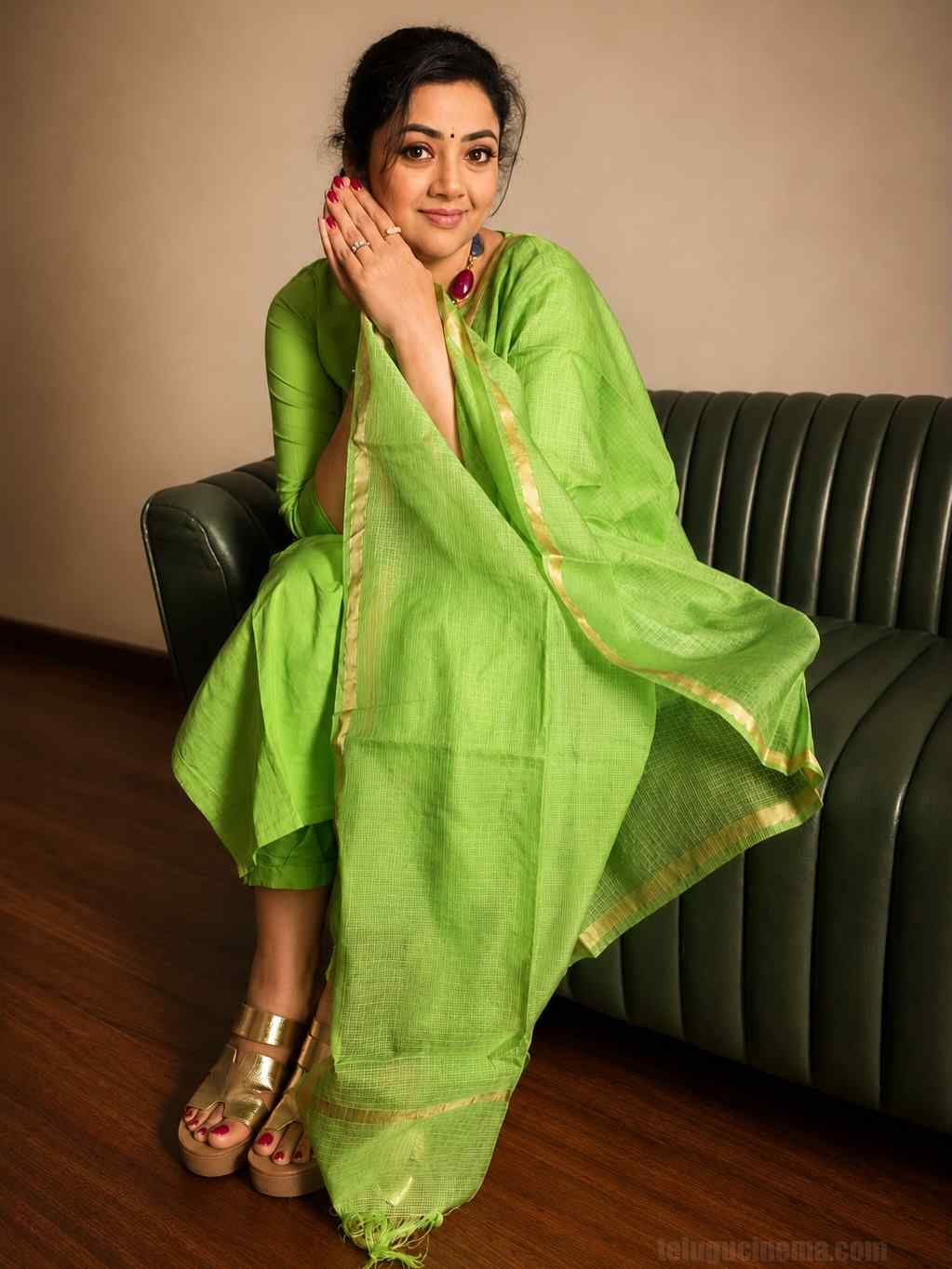 Actress Meena promoting Drishyam 3