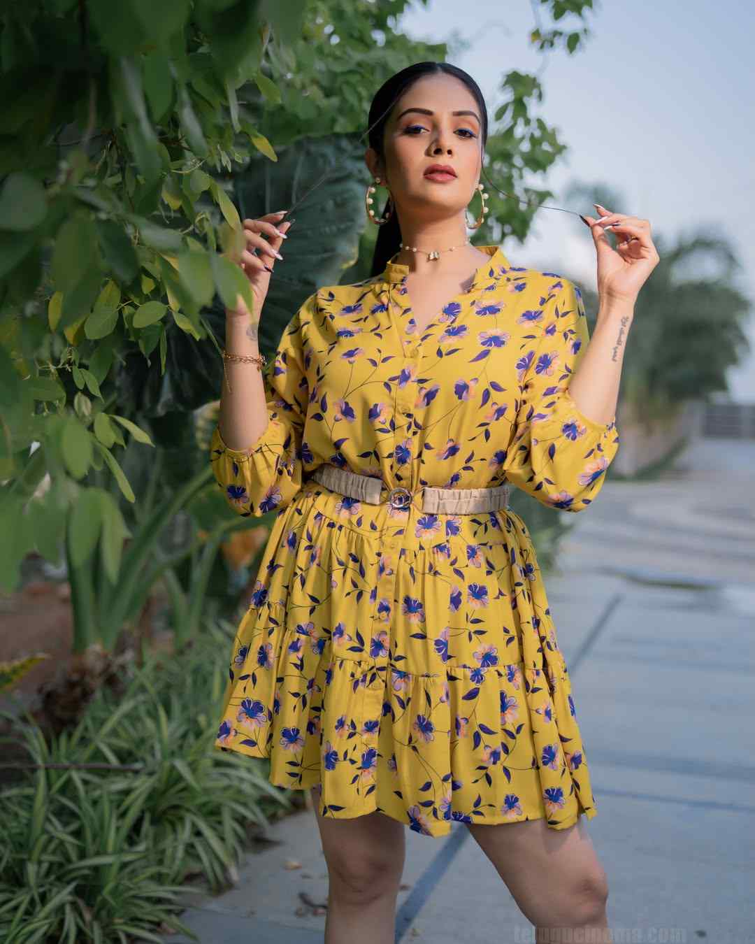 Sreemukhi’s sunny yellow look