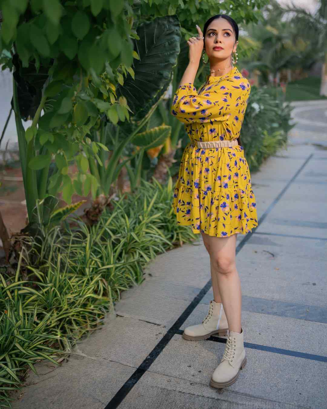 Sreemukhi’s sunny yellow look