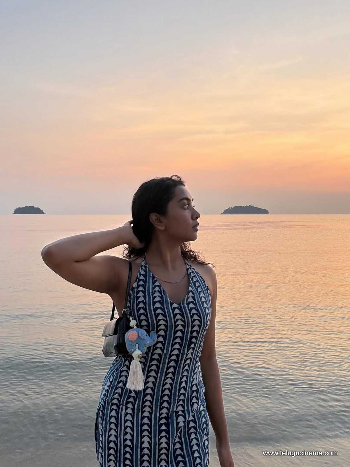 Shivathmika in sunset hue