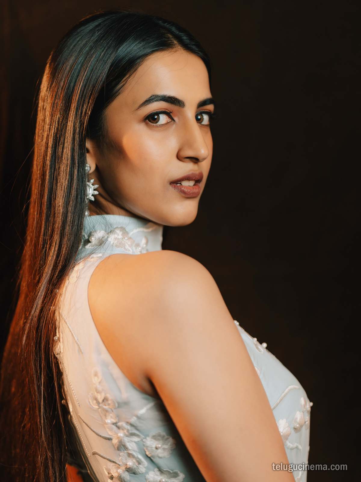 Niharika Konidela dazzles in a floral pastel blue gown