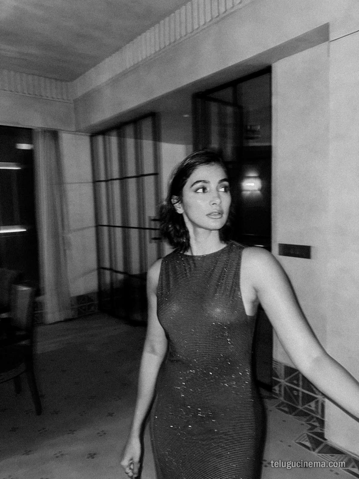 Pooja Hegde embraces glamour in a sparkling red outfit