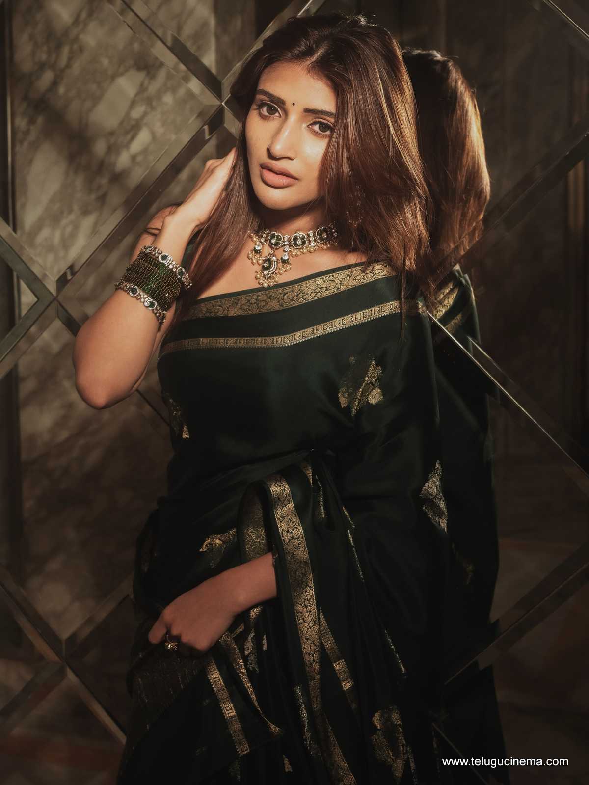 Sreeleela elegant black ethnic look stills